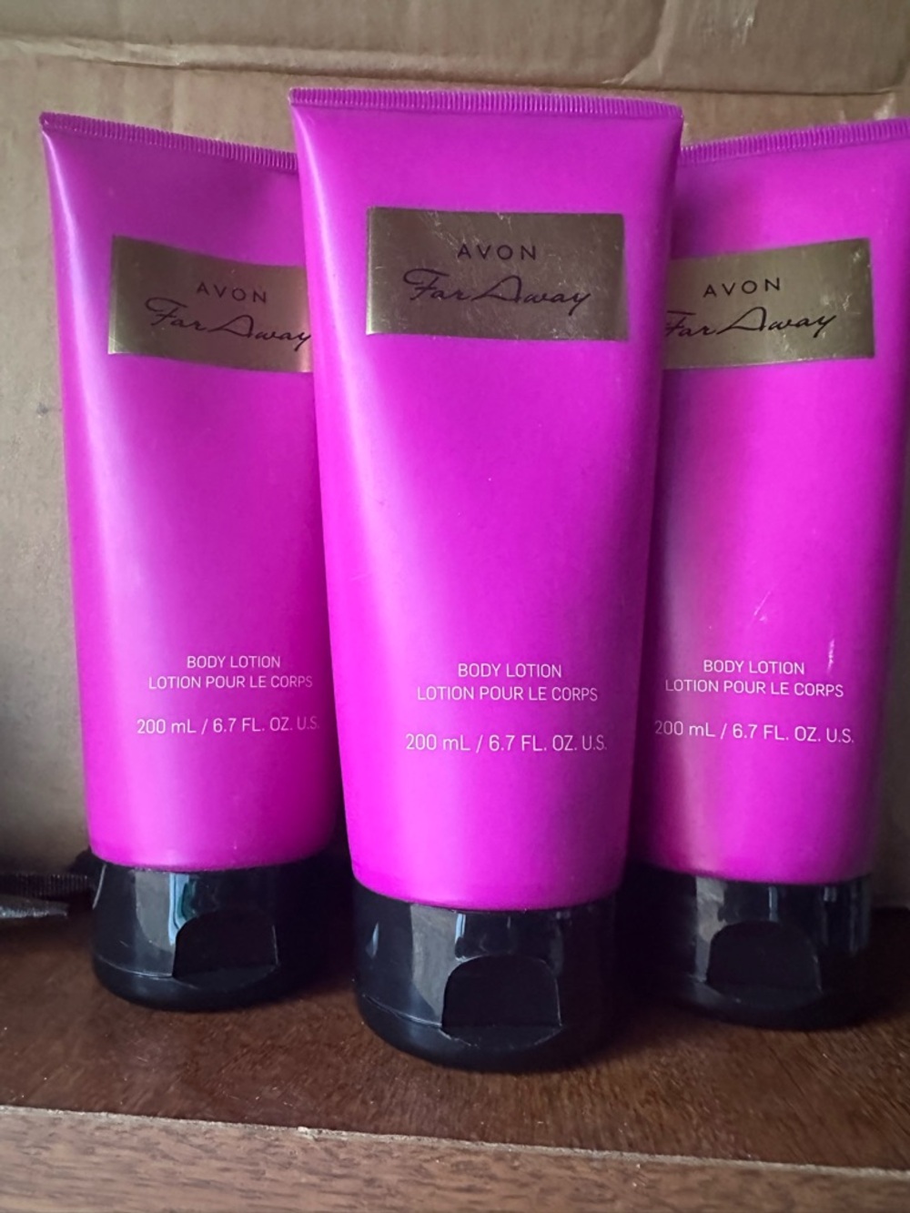 Avon Far Away Body Lotion - Vibrant Pink Tubes Set of 3